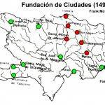 Fundación de ciudades coloniales entre 1483 a 1509