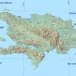 Mapa de Relieve e Hidrográfico de la Isla Santo Domingo